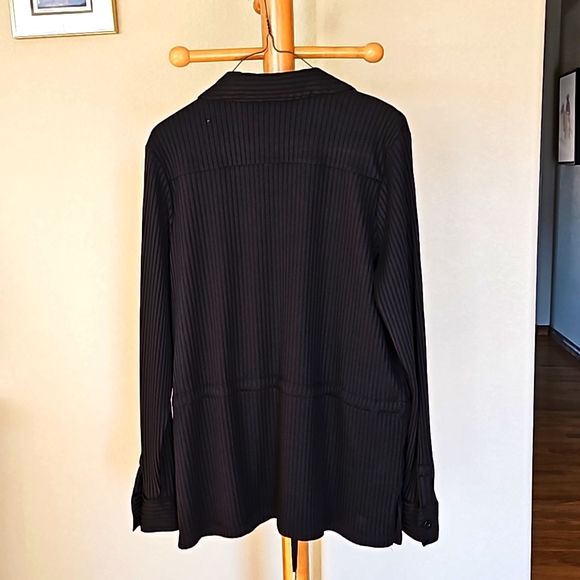 Calvin Klein, Black Drawstring Top, Medium - Picture 4 of 7